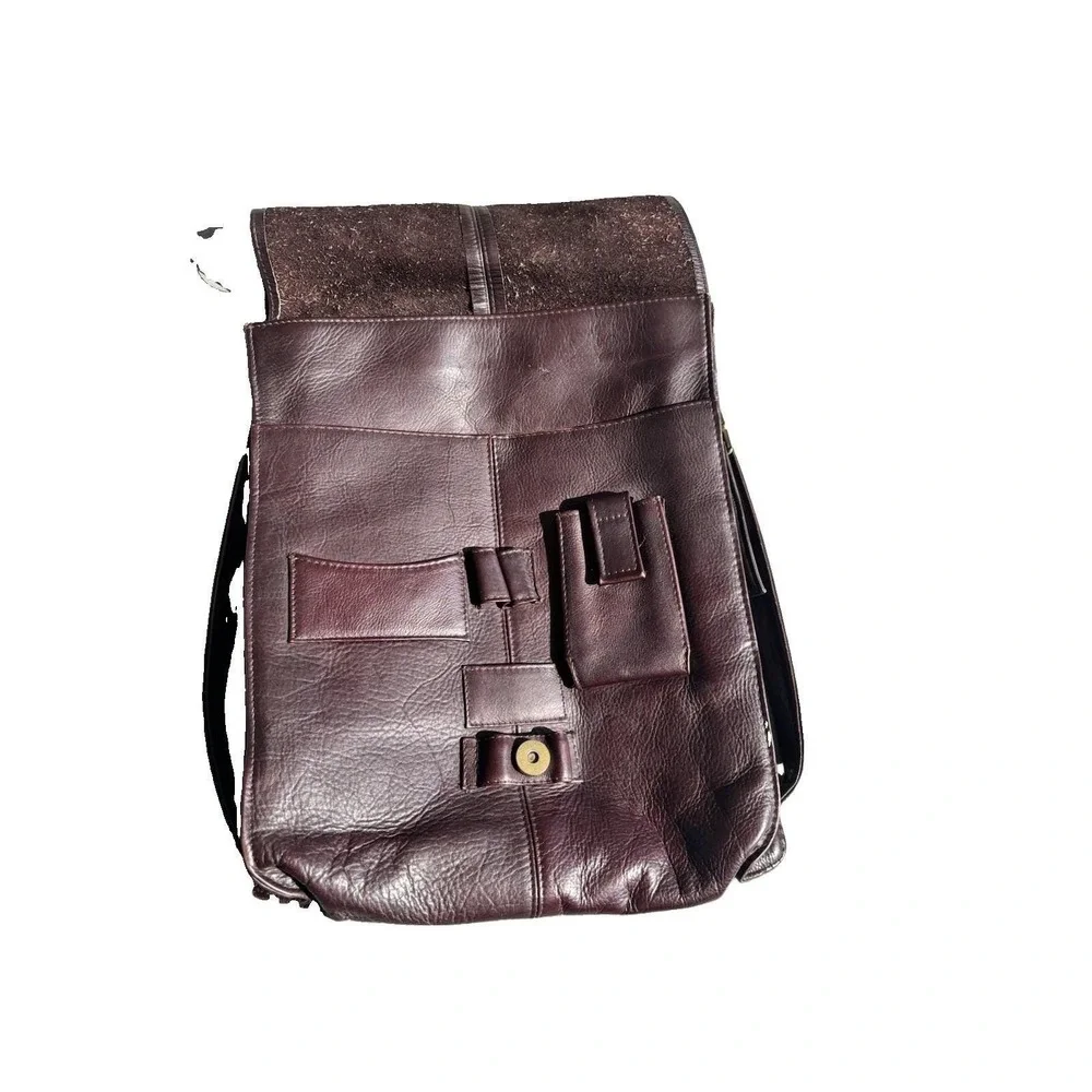 Vintage Wilson Pelle Studio Leather Flap Messenger Bag 90s Y2K Backpack